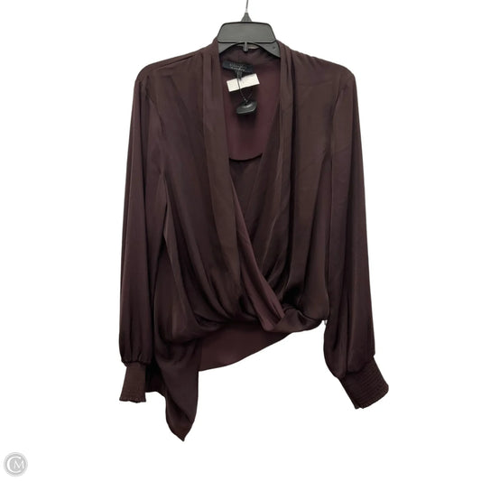 Top Long Sleeve Designer By All Saints In Purple, Size: M