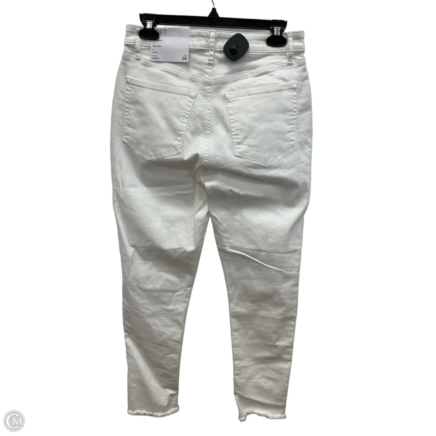 Jeans Skinny By Loft In White Denim, Size: 6
