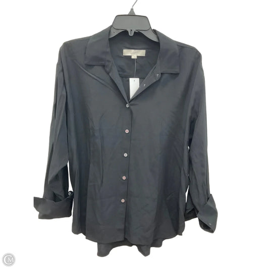 Blouse Long Sleeve By Loft In Black, Size: M
