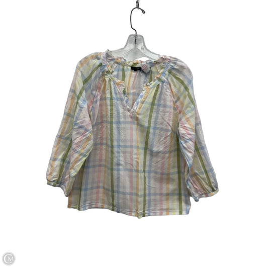 Top Long Sleeve By Talbots In Rainbow Print, Size: L