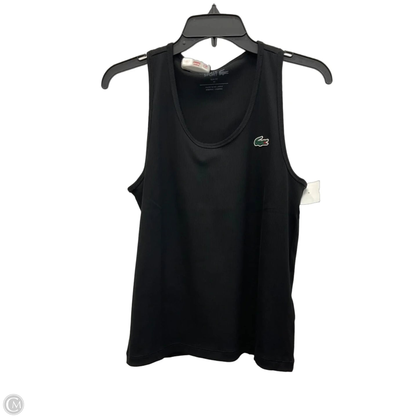 Athletic Tank Top By Lacoste In Black, Size: M