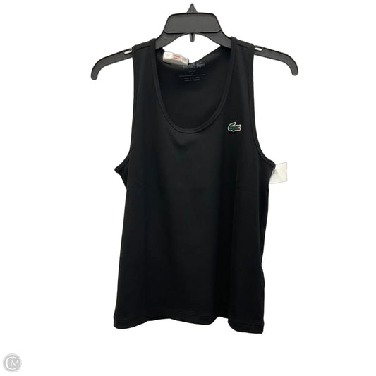 Athletic Tank Top By Lacoste In Black, Size: M