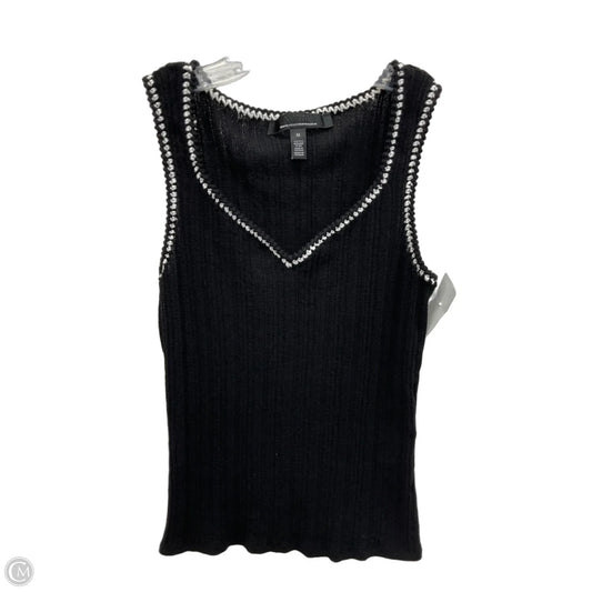 Top Sleeveless Basic By White House Black Market In Black & White, Size: M