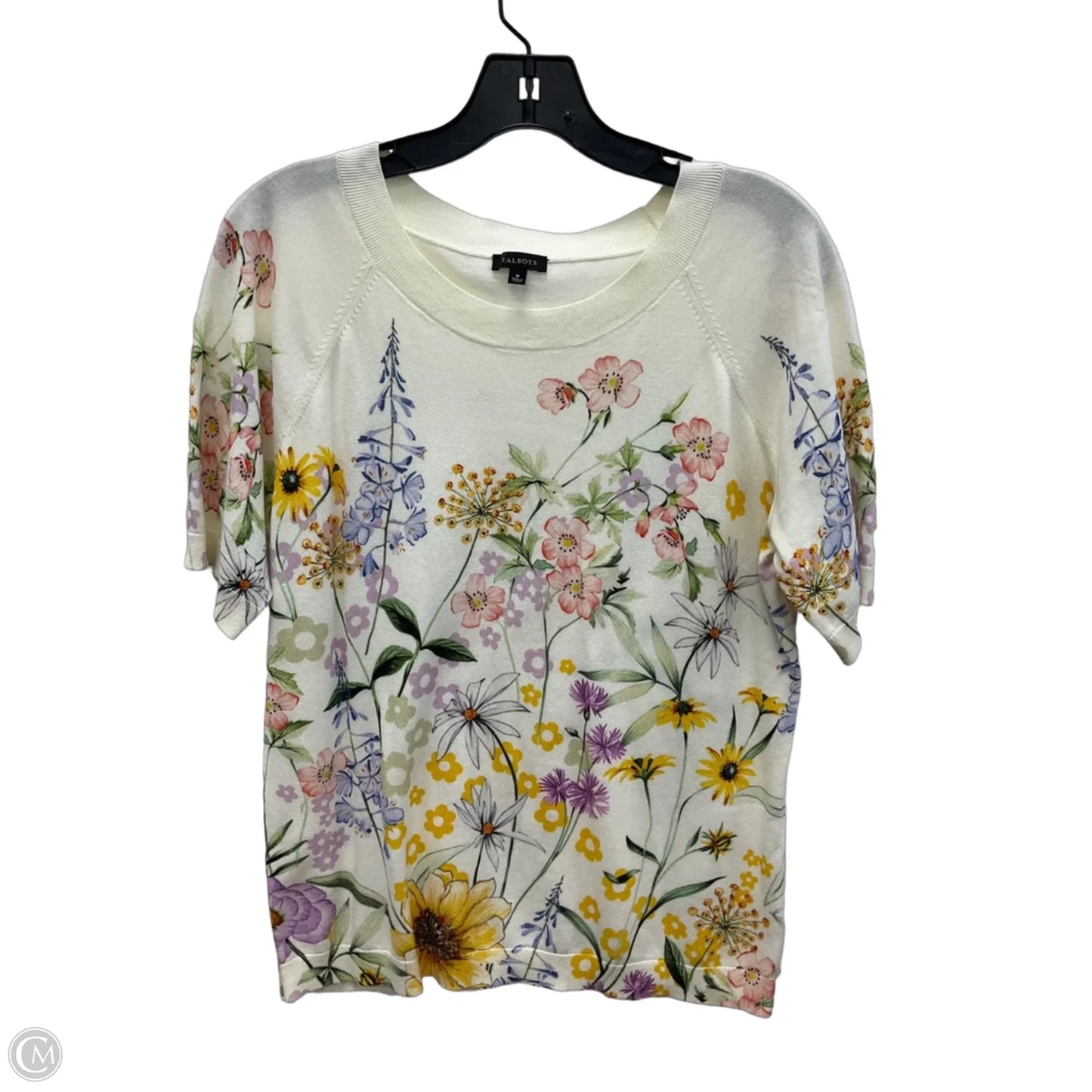Top Short Sleeve By Talbots In Floral Print, Size: M