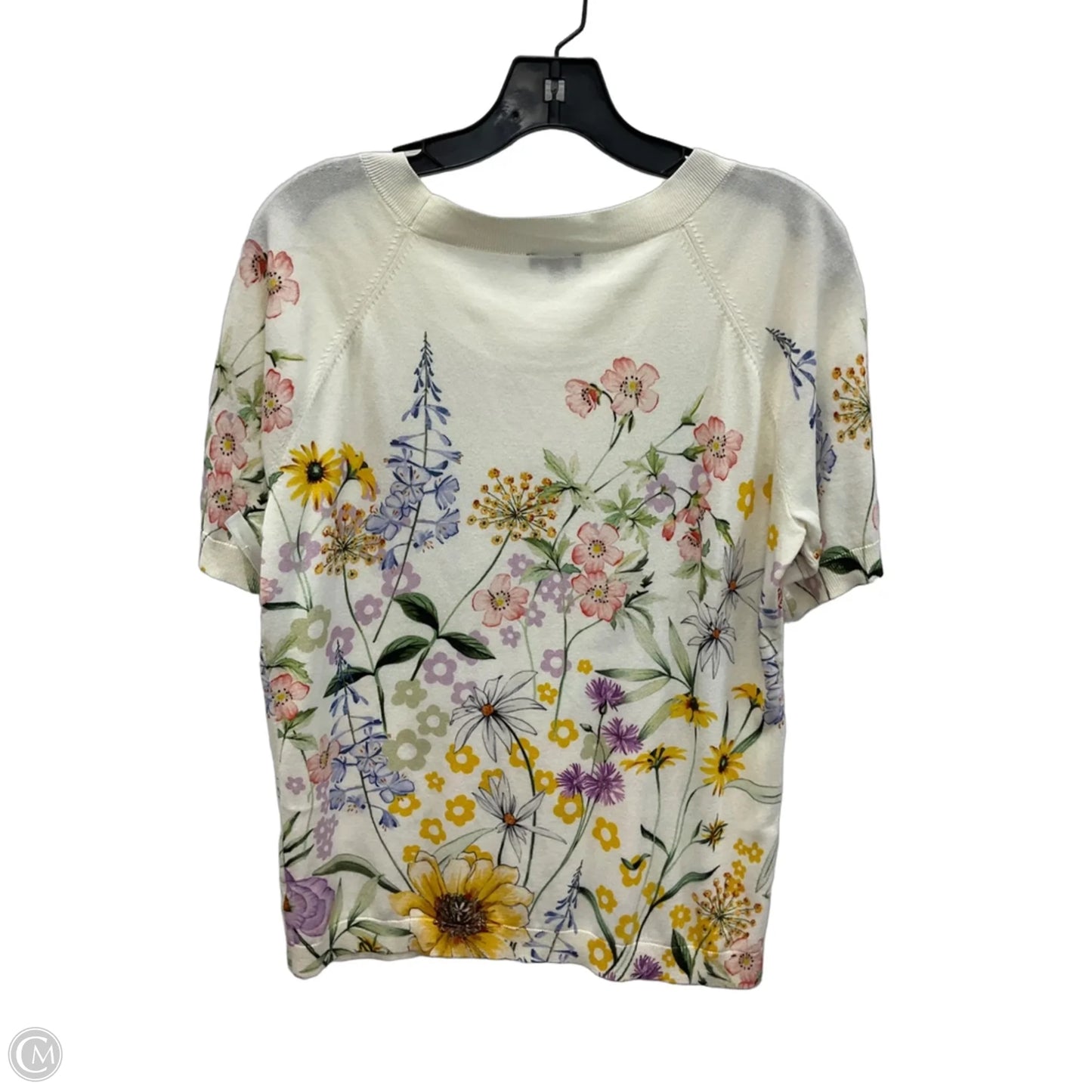 Top Short Sleeve By Talbots In Floral Print, Size: M