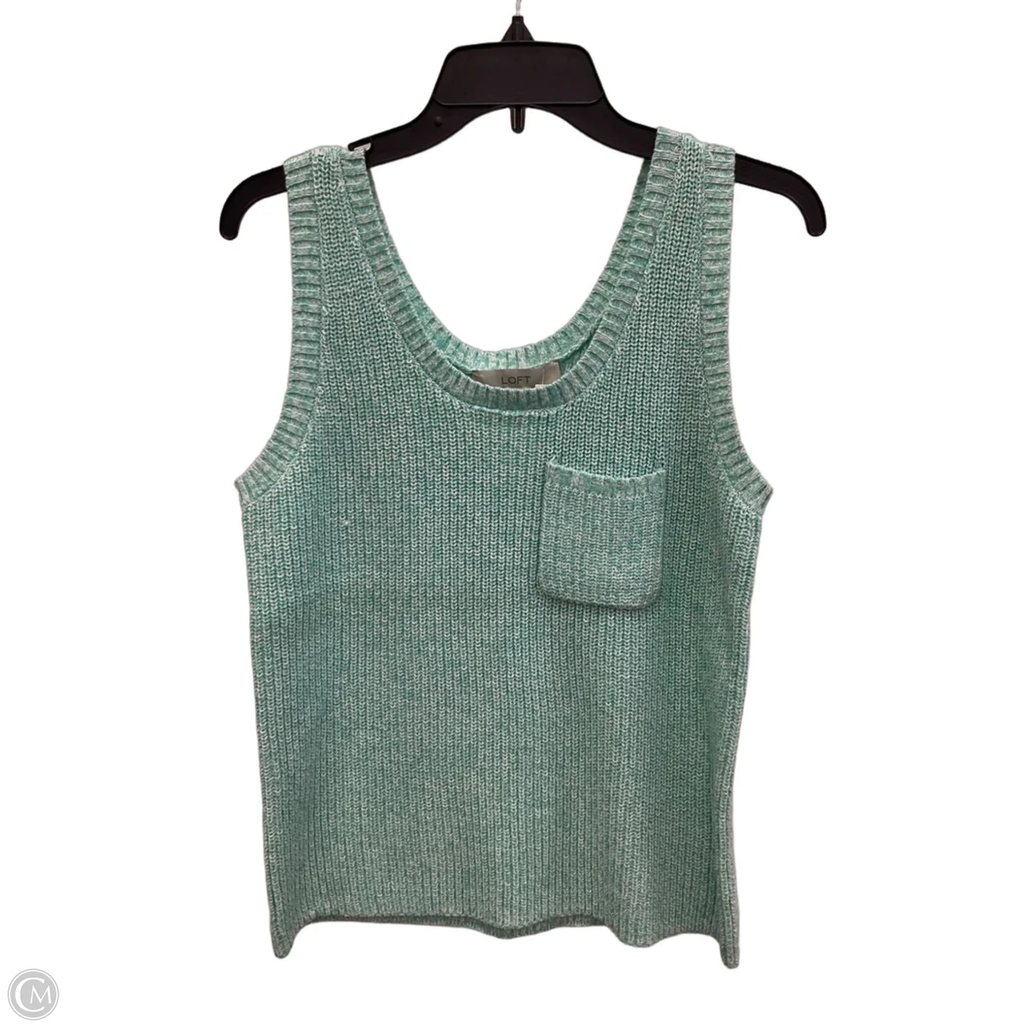 Top Sleeveless By Loft In Blue, Size: L