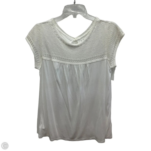 Top Short Sleeve By Loft In White, Size: M