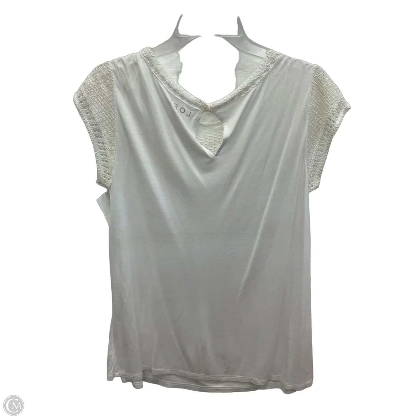 Top Short Sleeve By Loft In White, Size: M