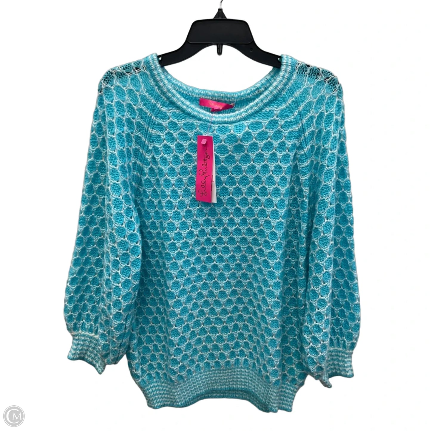 Sweater Designer By Lilly Pulitzer In Blue & White, Size: L