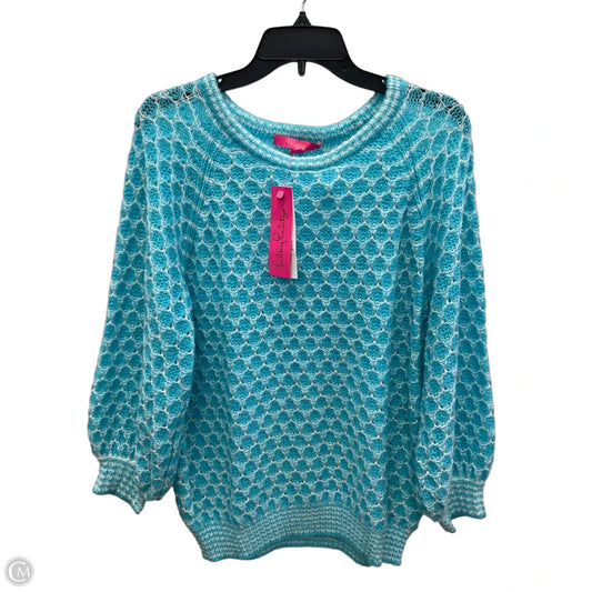 Sweater Designer By Lilly Pulitzer In Blue & White, Size: L