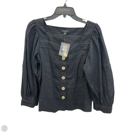 Top Long Sleeve By J. Crew In Black, Size: S