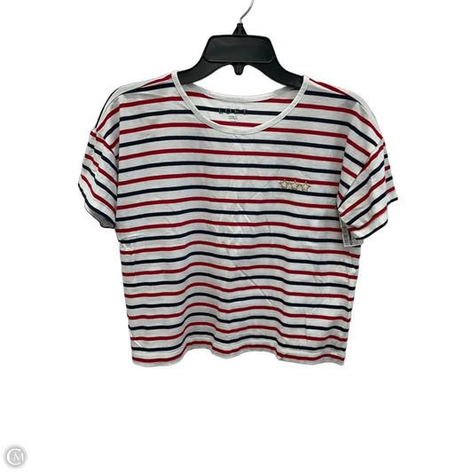 Top Short Sleeve By Loft In Blue Red & White, Size: Xs