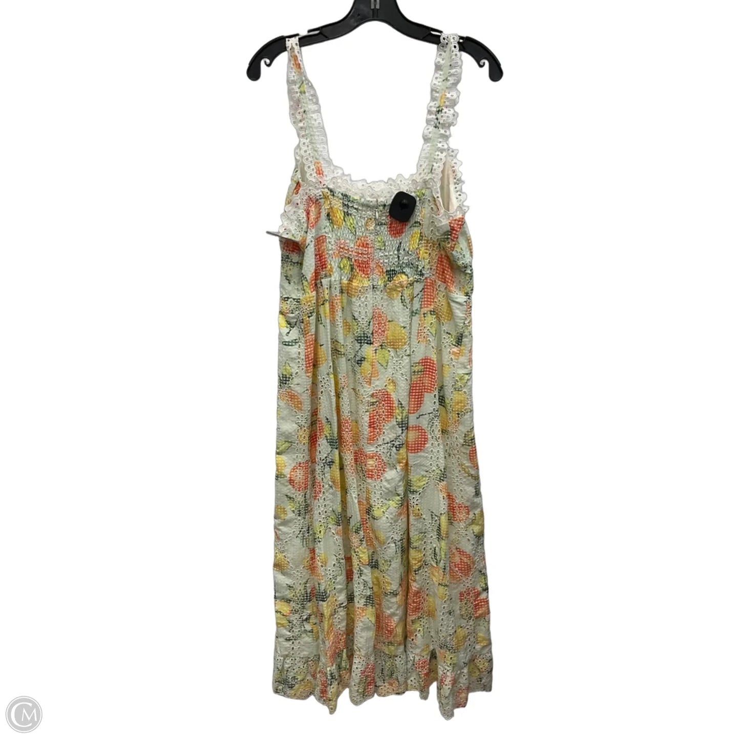 Dress Casual Maxi By Anthropologie In Green & Yellow, Size: L