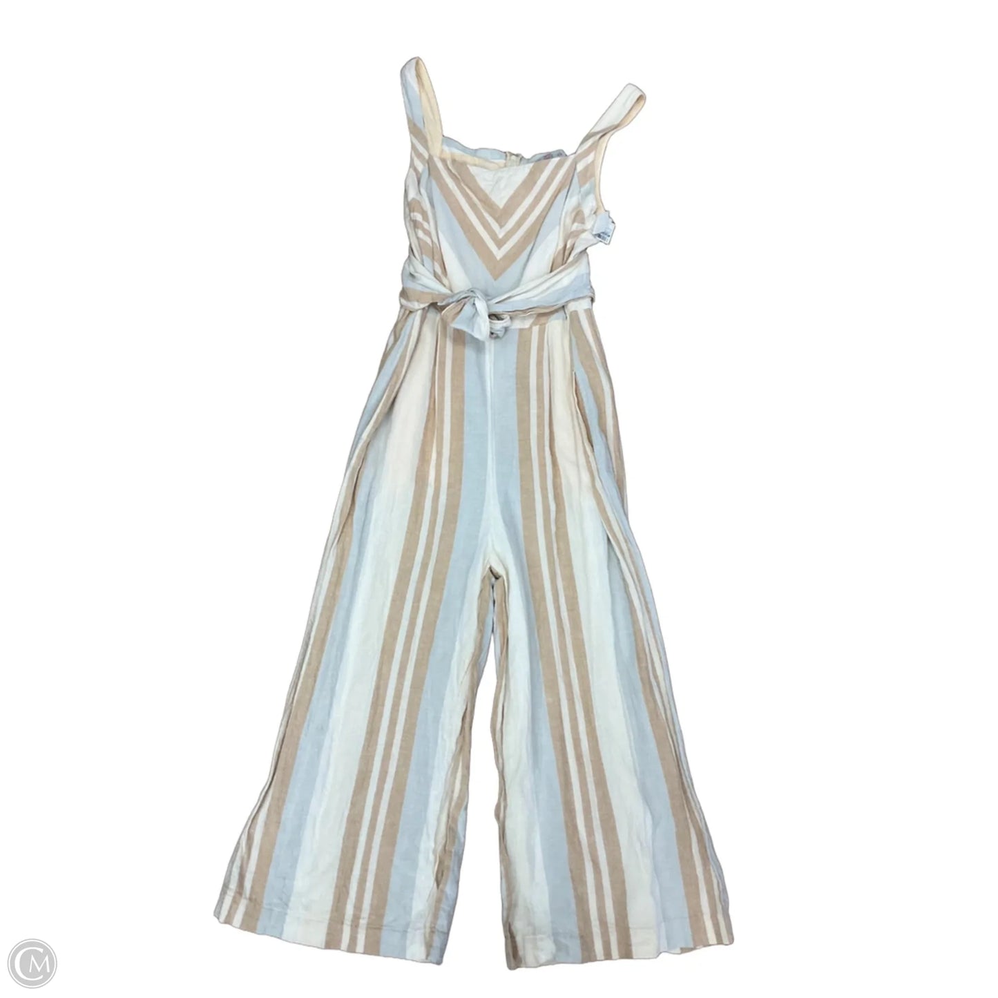 Jumpsuit By Anthropologie In Blue & Cream, Size: L