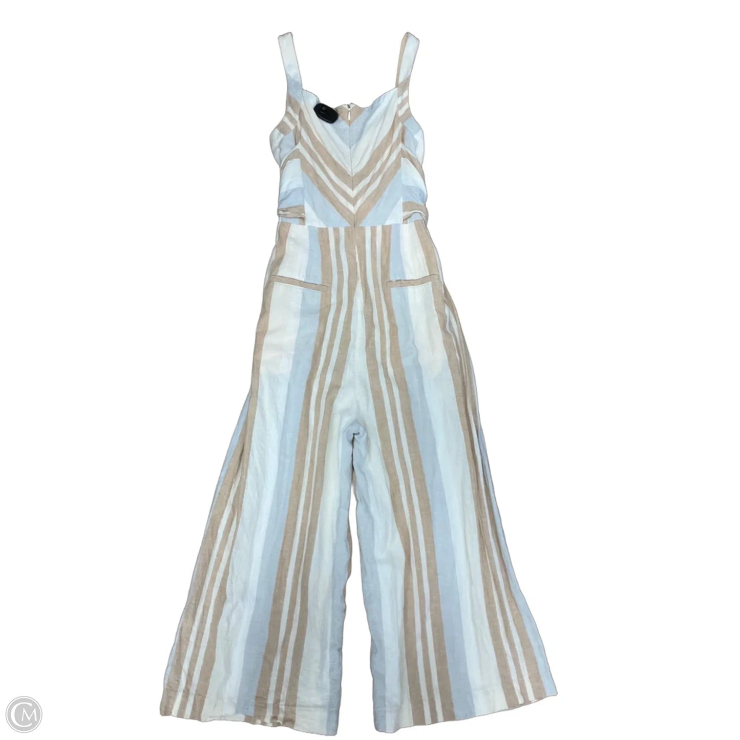 Jumpsuit By Anthropologie In Blue & Cream, Size: L