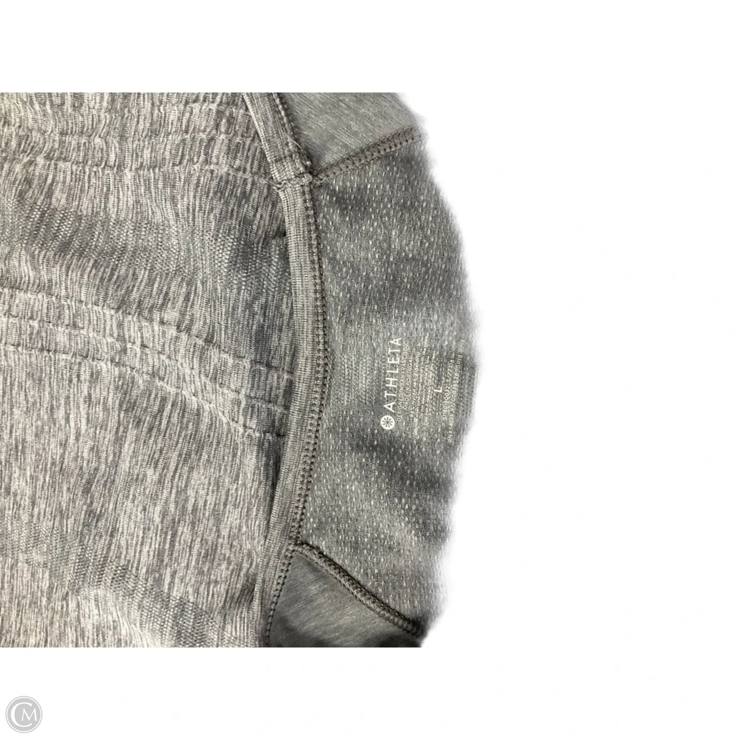 Athletic Top Short Sleeve By Athleta In Grey, Size: L