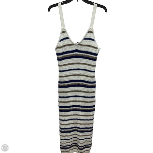 Dress Casual Maxi By Freshman In Blue & White, Size: Xl