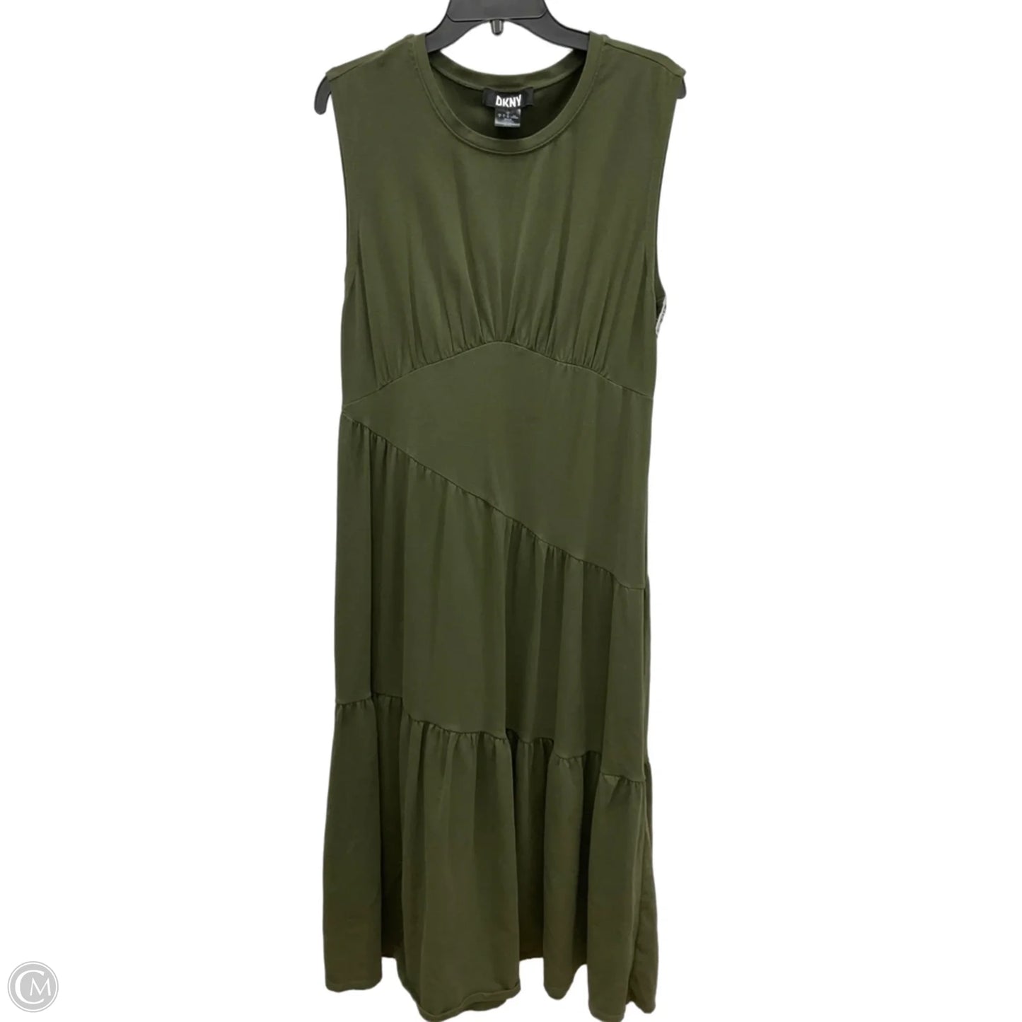 Dress Casual Maxi By Dkny In Green, Size: L