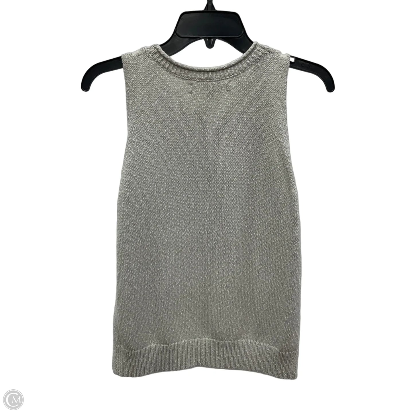 Top Sleeveless By Loft In Grey, Size: M