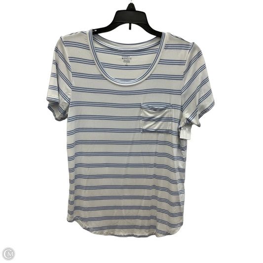 Top Short Sleeve By Market & Spruce In Blue & White, Size: S