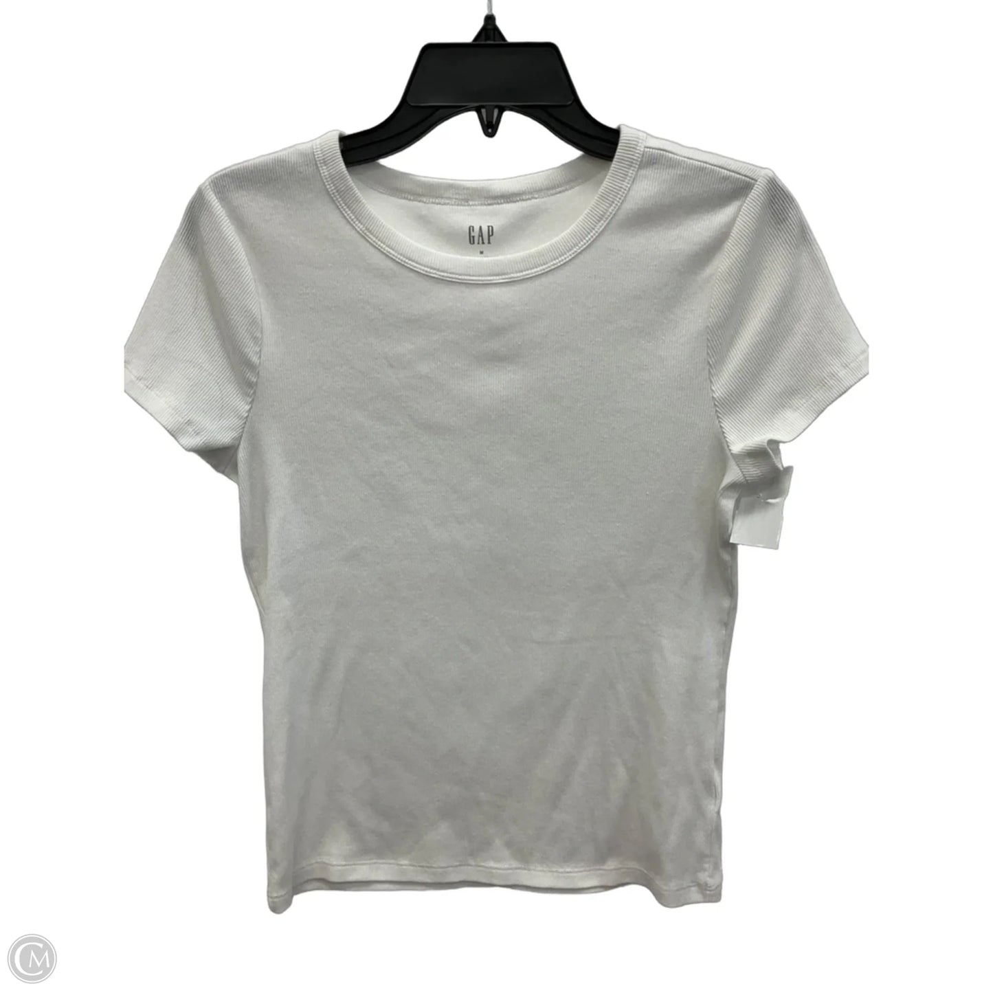 Top Short Sleeve Basic By Gap In White, Size: M