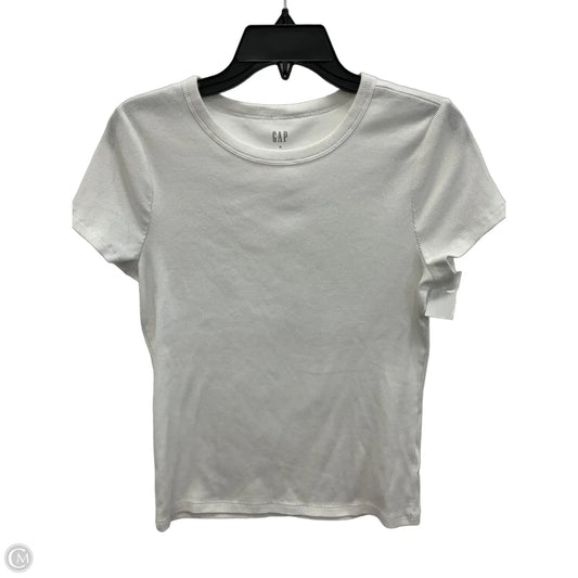Top Short Sleeve Basic By Gap In White, Size: M