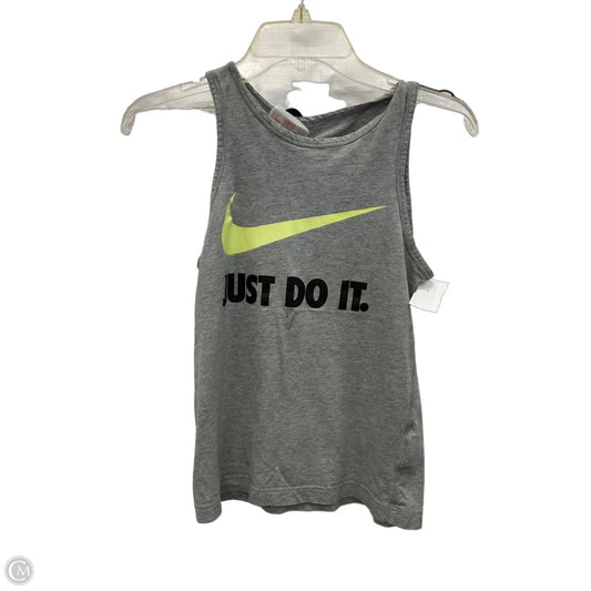 Athletic Tank Top By Nike In Grey, Size: M