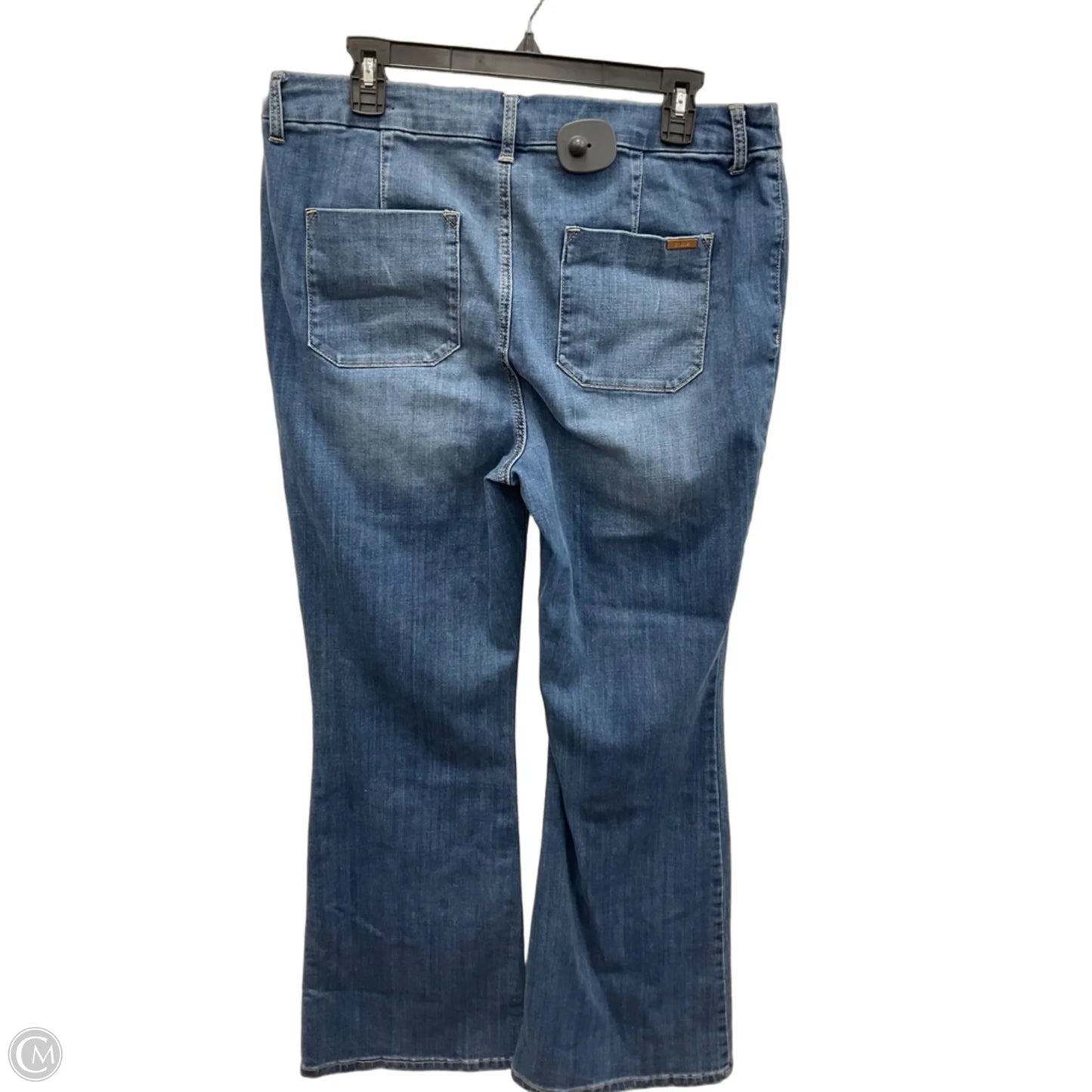 Jeans Flared By Chicos In Blue Denim, Size: 12
