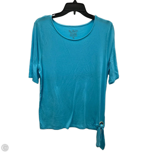 Top Short Sleeve Basic By Chicos In Blue, Size: L