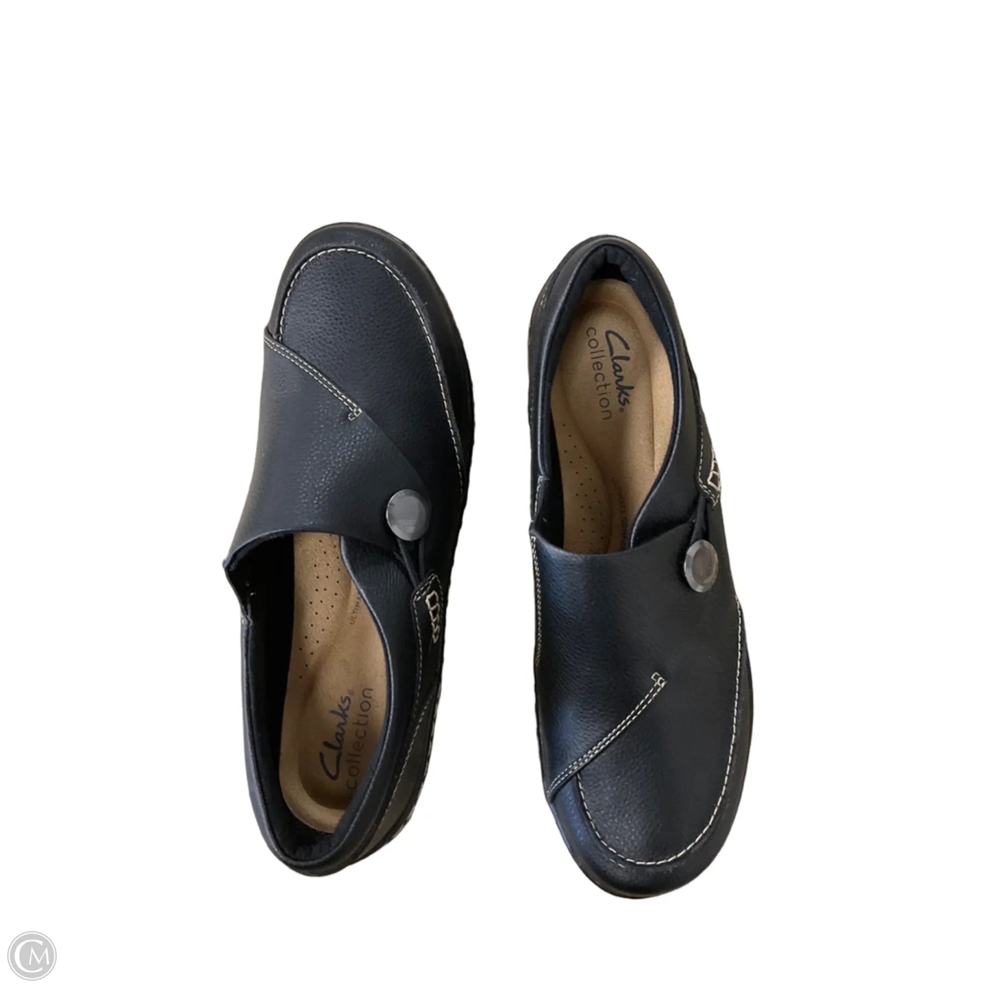 Shoes Flats By Clarks In Black, Size: 8