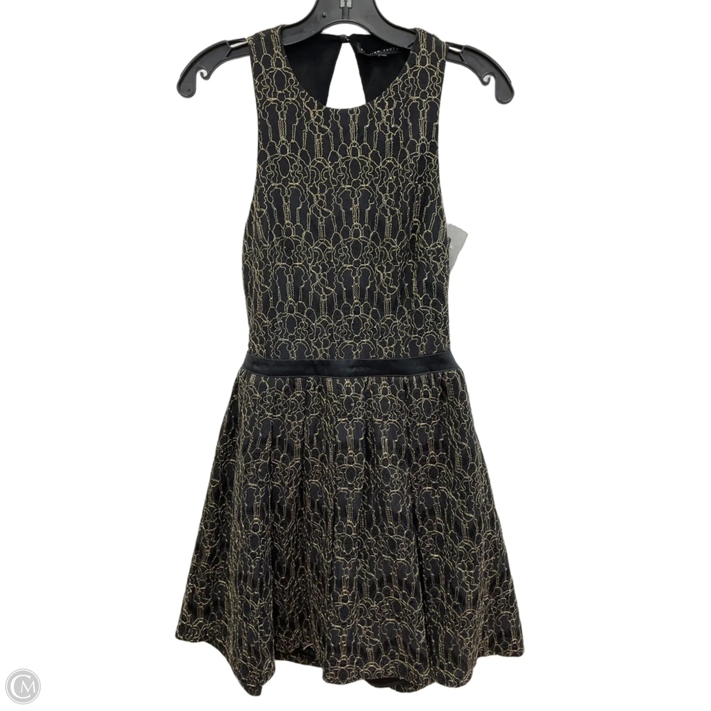 Dress Party Short By English Factory In Black & Gold, Size: S