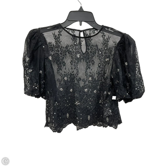 Top Short Sleeve By Express In Black, Size: Xs