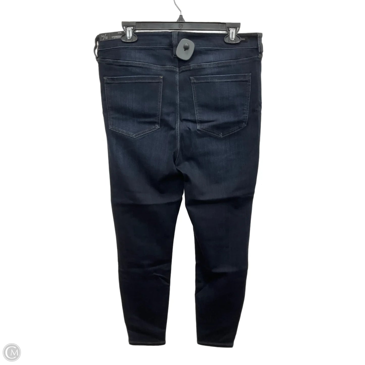Jeans Skinny By Liverpool In Blue Denim, Size: 14p