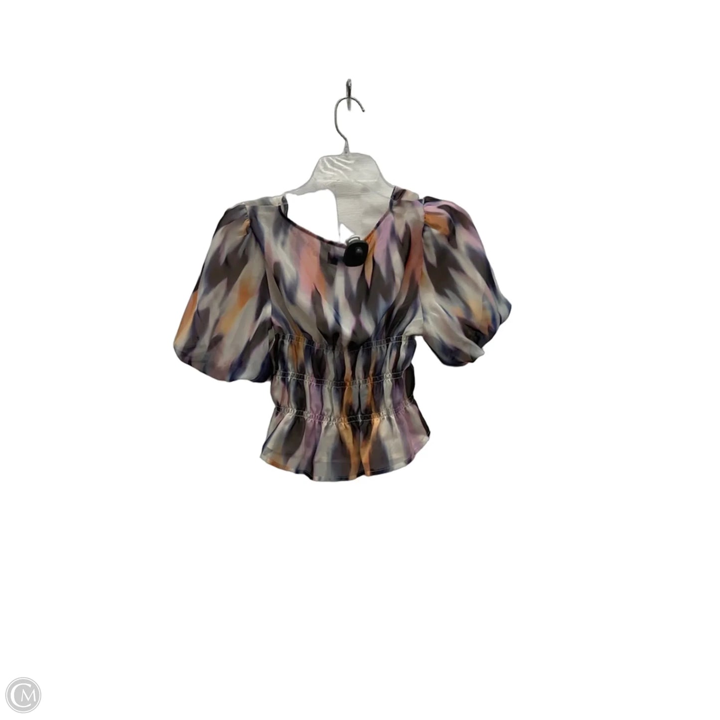 Top Short Sleeve By Steve Madden In Black & Purple, Size: S