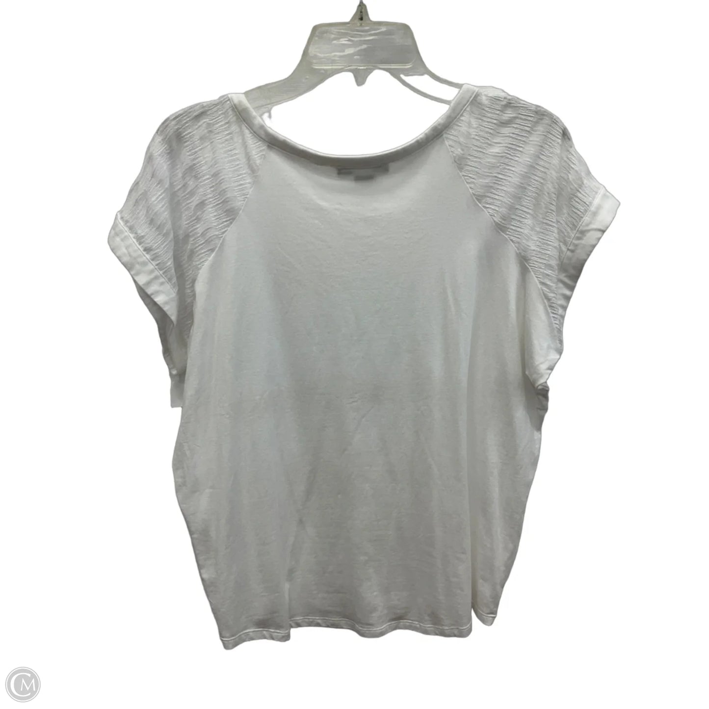 Top Short Sleeve Basic By White House Black Market In White, Size: L