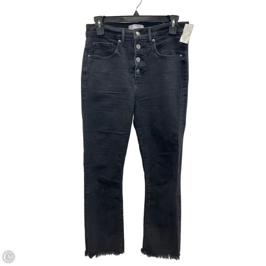 Jeans Cropped By Loft In Black Denim, Size: 6