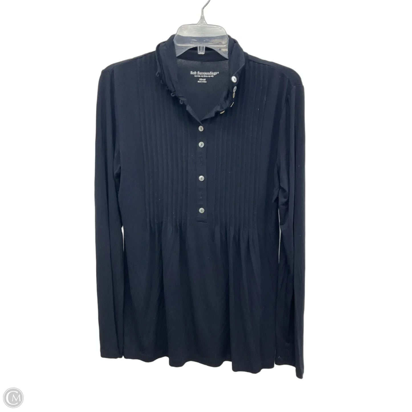Top Long Sleeve By Soft Surroundings In Black, Size: Xs