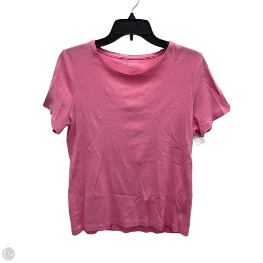 Top Short Sleeve Basic By Talbots In Pink, Size: Lp