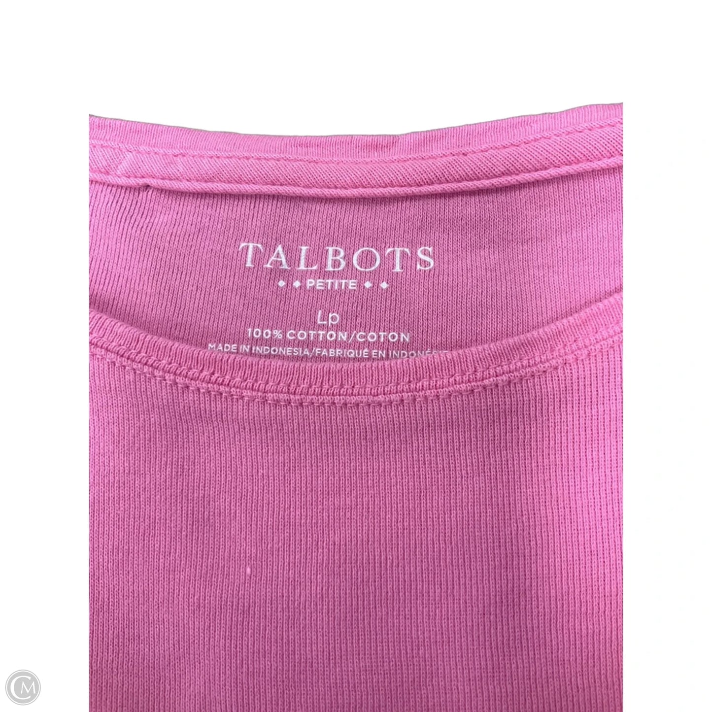 Top Short Sleeve Basic By Talbots In Pink, Size: Lp