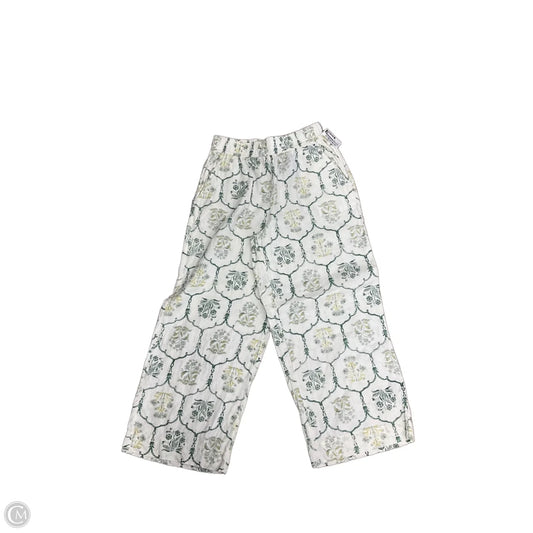 Pants Linen By Rachel Zoe In Green & White, Size: S
