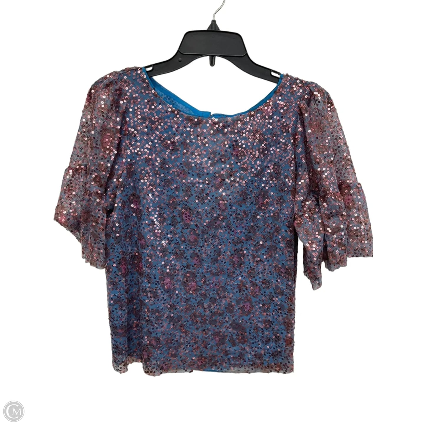 Top Short Sleeve By Maeve In Blue & Pink, Size: S