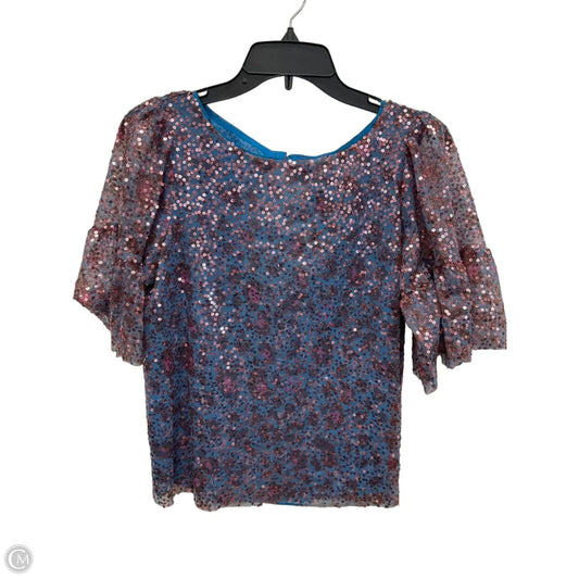 Top Short Sleeve By Maeve In Blue & Pink, Size: S