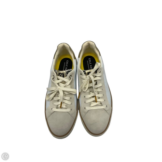 Shoes Sneakers By Cole-haan In Gold & White, Size: 7.5
