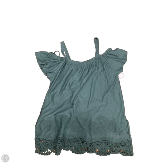 Top Short Sleeve By Lane Bryant In Green, Size: 1x