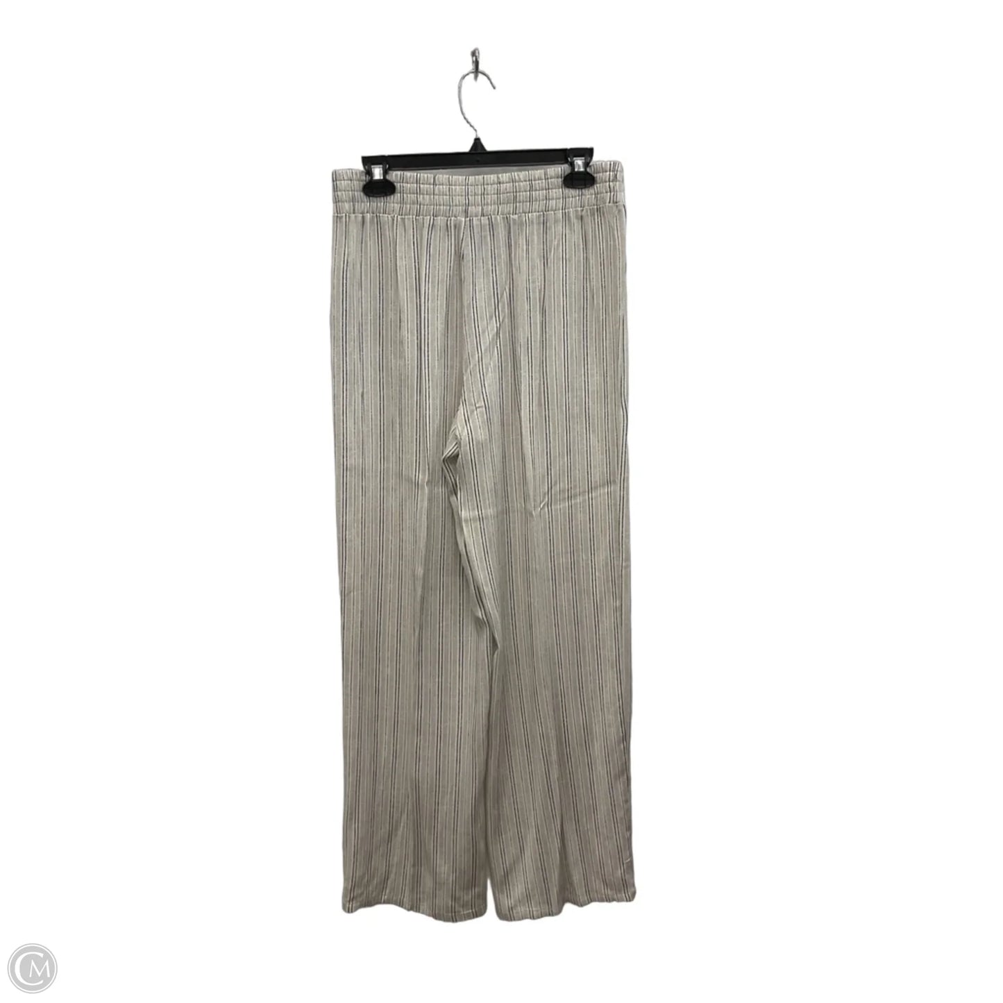 Pants Wide Leg By Agb In Tan & White, Size: S