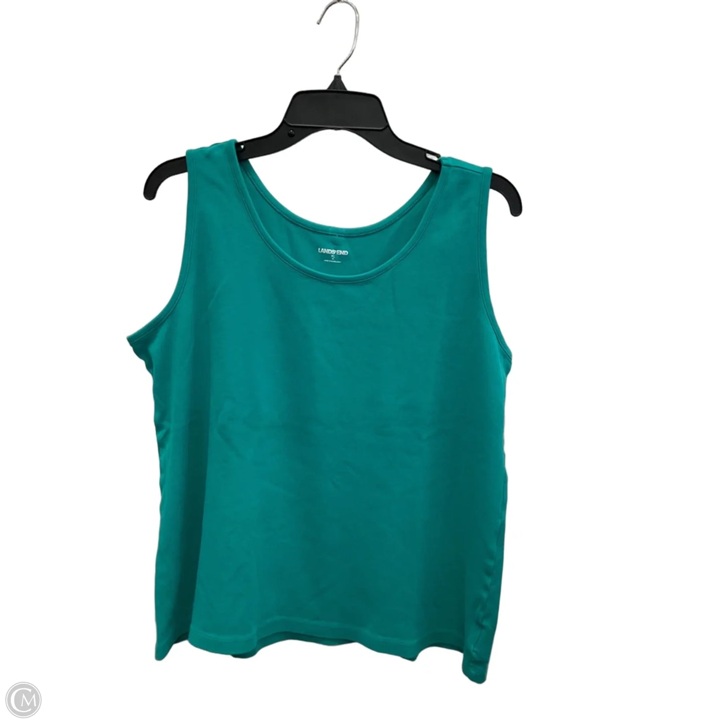 Top Sleeveless Basic By Lands End In Teal, Size: Xl