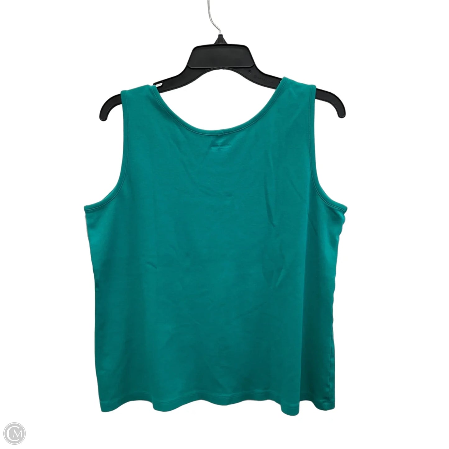 Top Sleeveless Basic By Lands End In Teal, Size: Xl