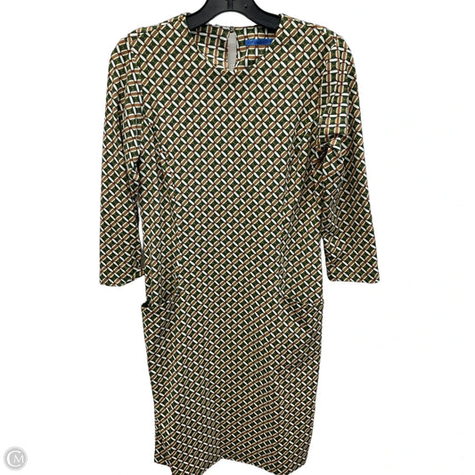 Dress Casual Midi By J Mclaughlin In Green & Tan, Size: Xs