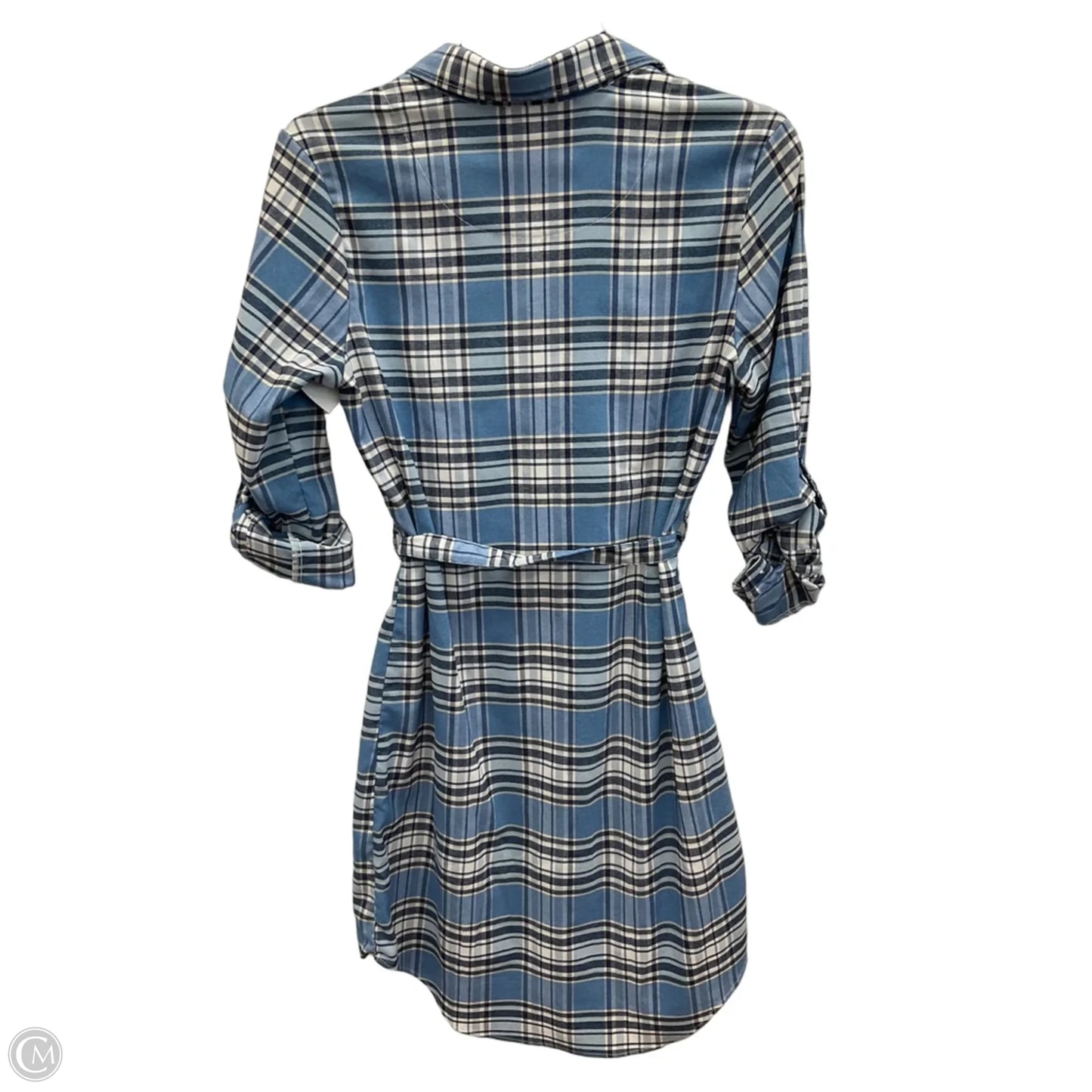 Dress Casual Midi By Peter Millar In Blue & White, Size: S