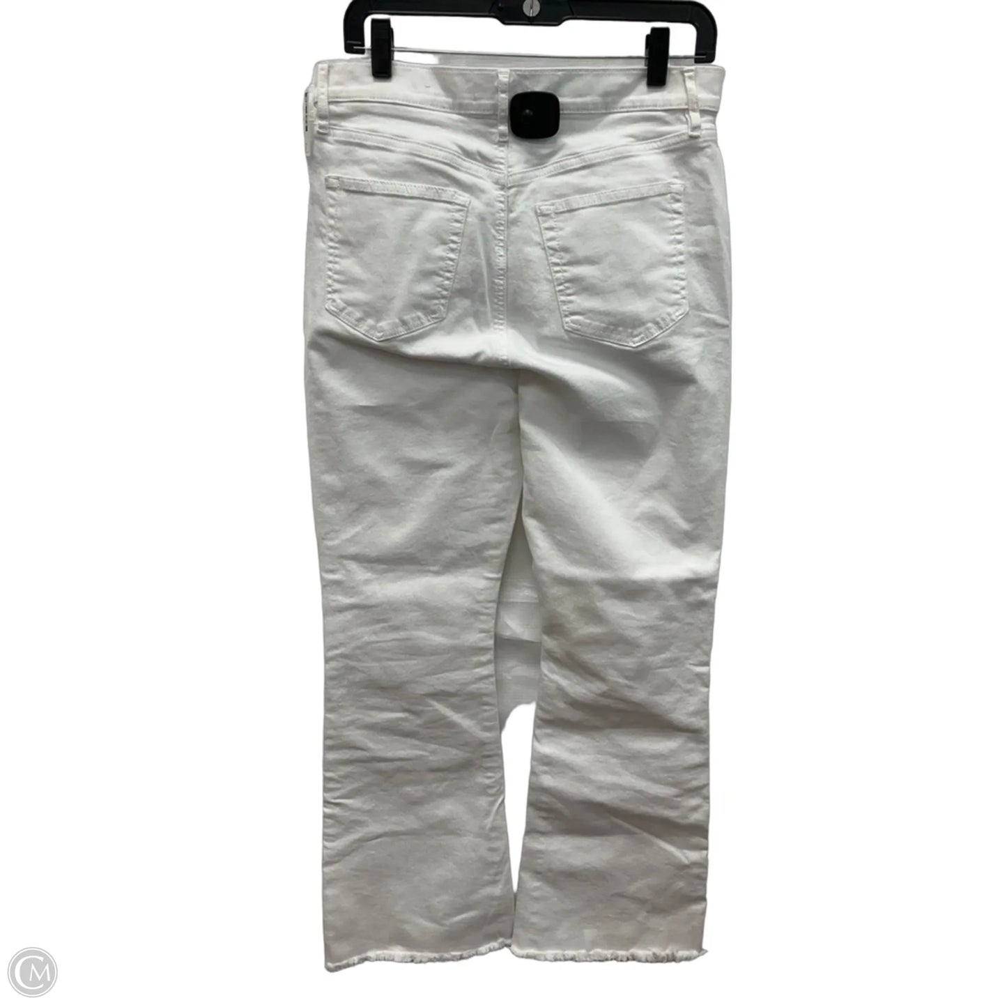 Jeans Flared By Loft In White Denim, Size: 8